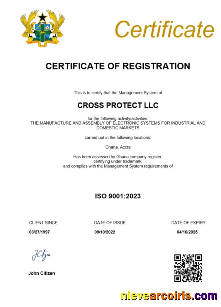 Ghana certificate of registration